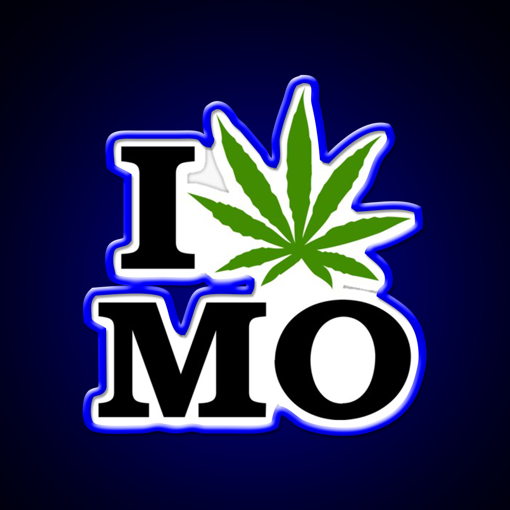 I Love Missouri Weed Hemp Inspired Green Leaf Led Neon Sign Rgb Color - LED neon sign view 5
