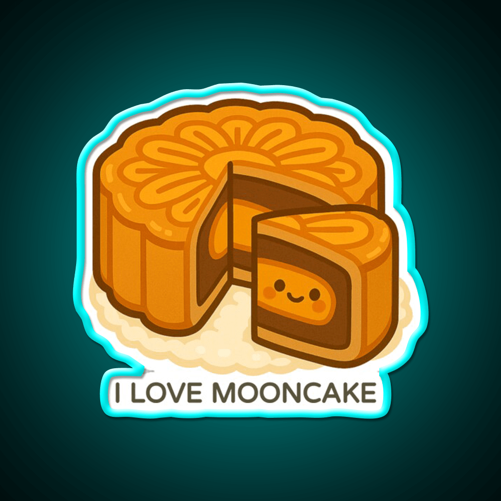 I Love Mooncake Mid Autumn Festival Lunar Led Neon Sign Chinese Food Rgb Color - Shineneon