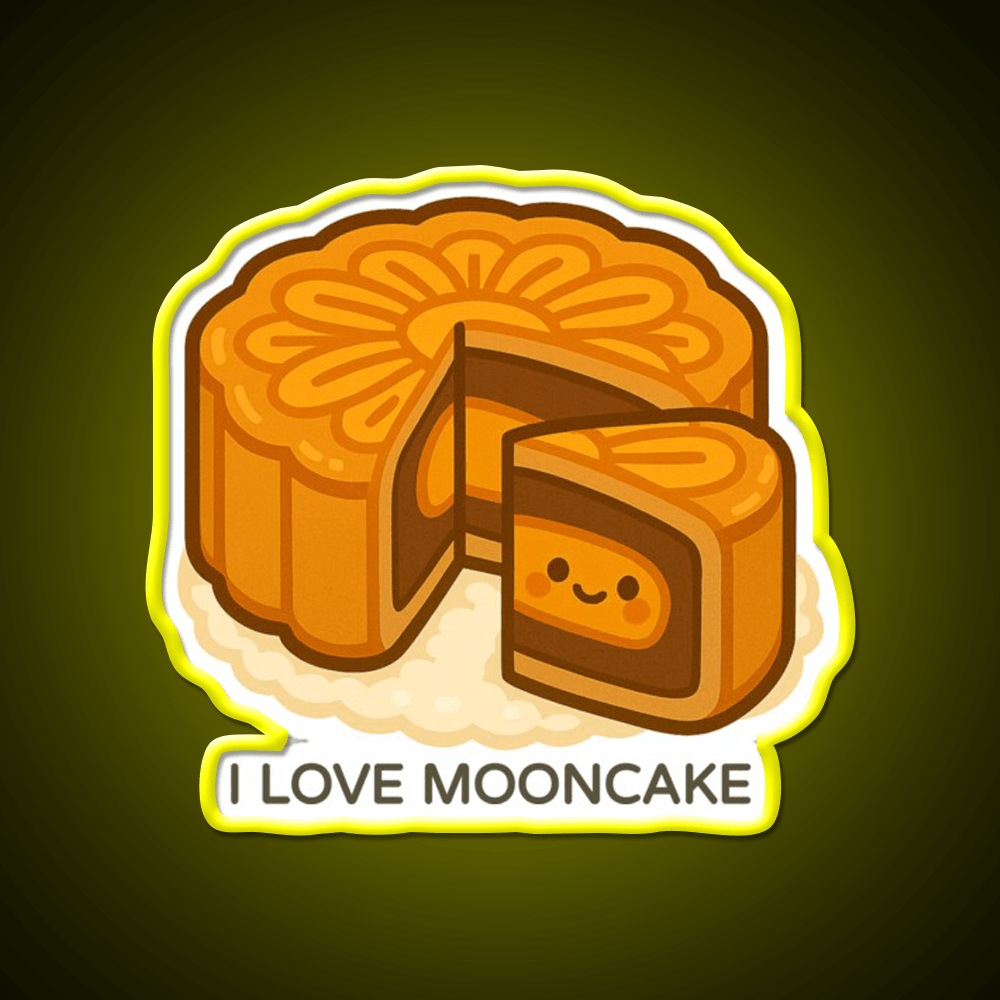 I Love Mooncake Mid Autumn Festival Lunar Led Neon Sign Chinese Food Rgb Color - Shineneon