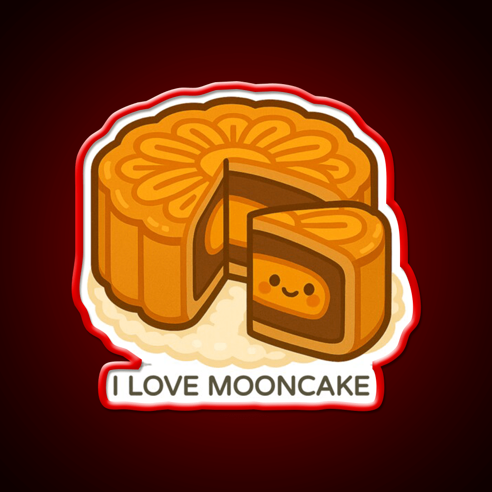 I Love Mooncake Mid Autumn Festival Lunar Led Neon Sign Chinese Food Rgb Color - Shineneon