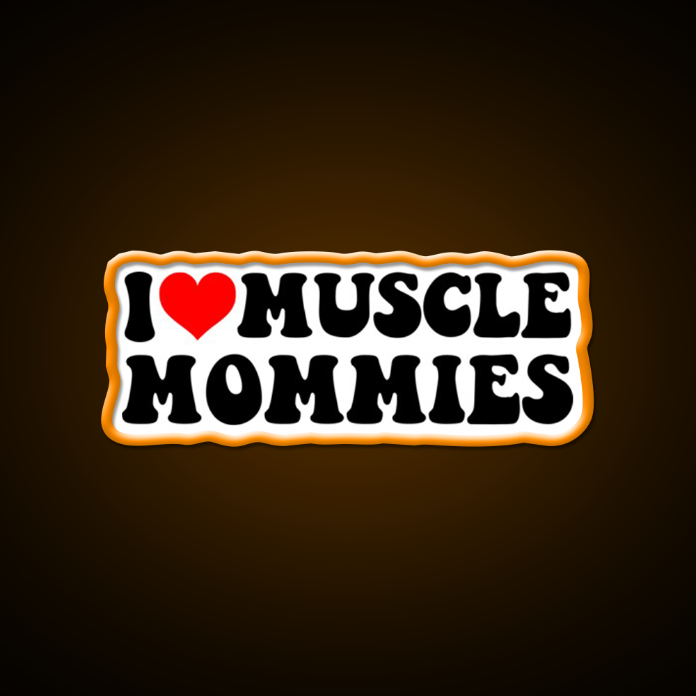 I Love Muscle Mommies Strong Women Gym Fitness Led Neon Sign Rgb Color - LED neon sign view 6