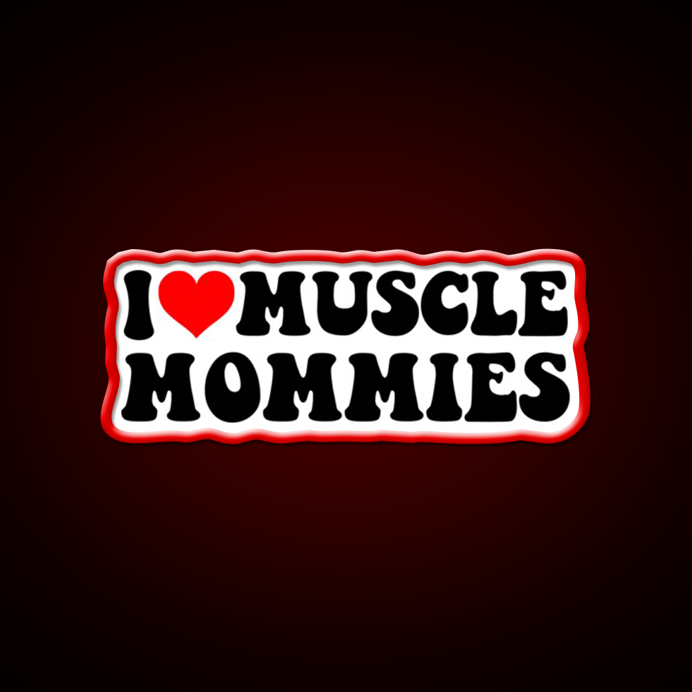I Love Muscle Mommies Strong Women Gym Fitness Led Neon Sign Rgb Color - LED neon sign view 10