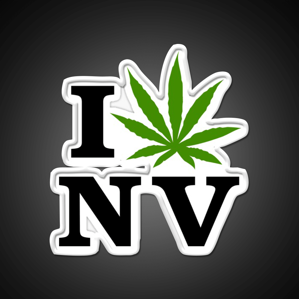 I Love Nevada Weed Hemp Inspired Green Leaf Led Neon Sign Rgb Color - Shineneon