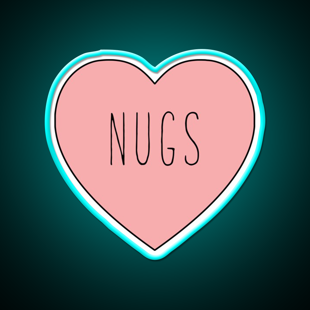 I Love Nugs Heart Fast Food Led Neon Sign For Burger Place Rgb Color