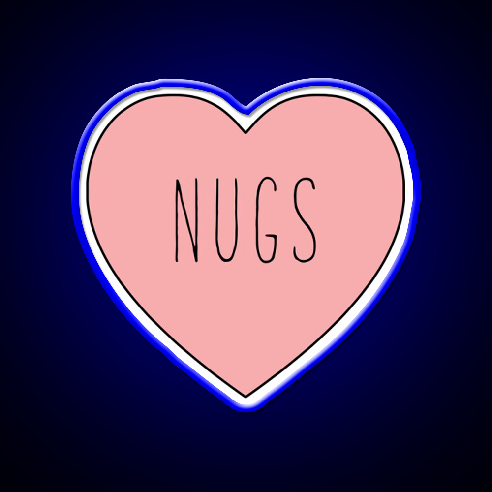 I Love Nugs Heart Fast Food Led Neon Sign For Burger Place Rgb Color