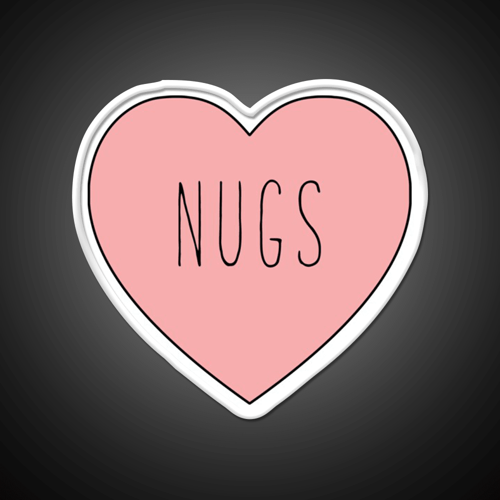 I Love Nugs Heart Fast Food Led Neon Sign For Burger Place Rgb Color - Shineneon