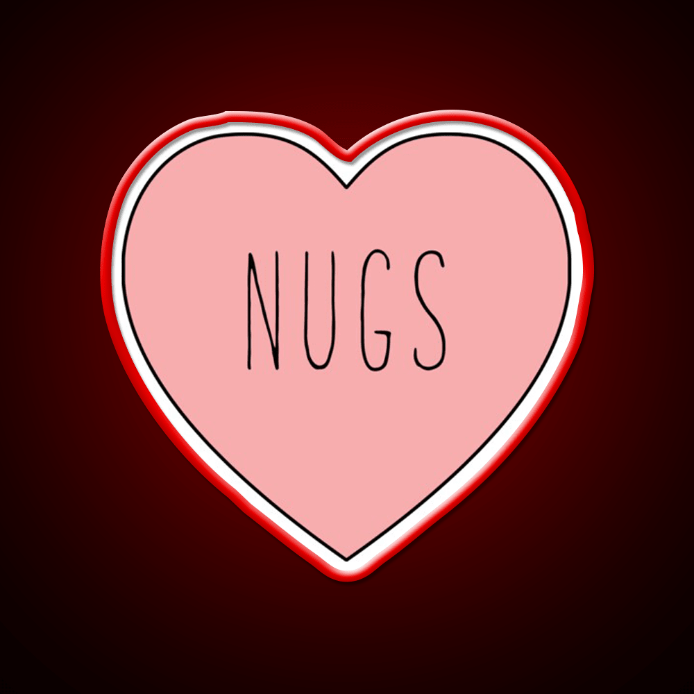 I Love Nugs Heart Fast Food Led Neon Sign For Burger Place Rgb Color - Shineneon
