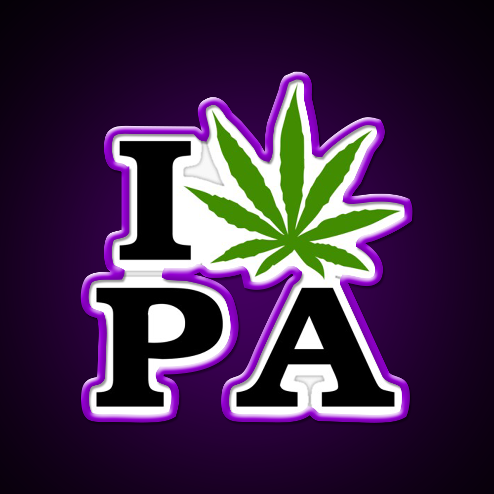 I Love Pennsylvania Weed Hemp Inspired Green Leaf Led Neon Sign Rgb Color - LED neon sign view 9