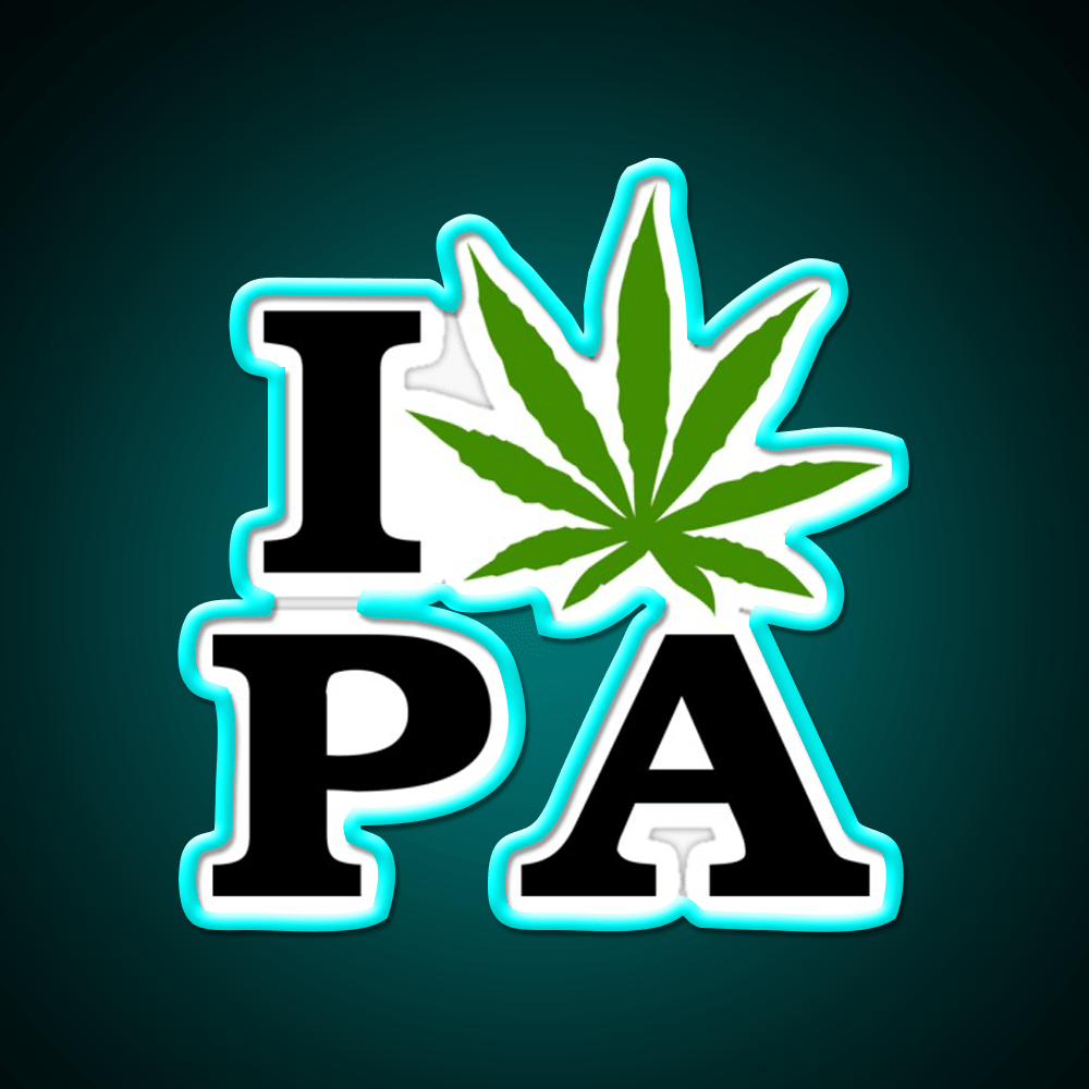 I Love Pennsylvania Weed Hemp Inspired Green Leaf Led Neon Sign Rgb Color - Shineneon