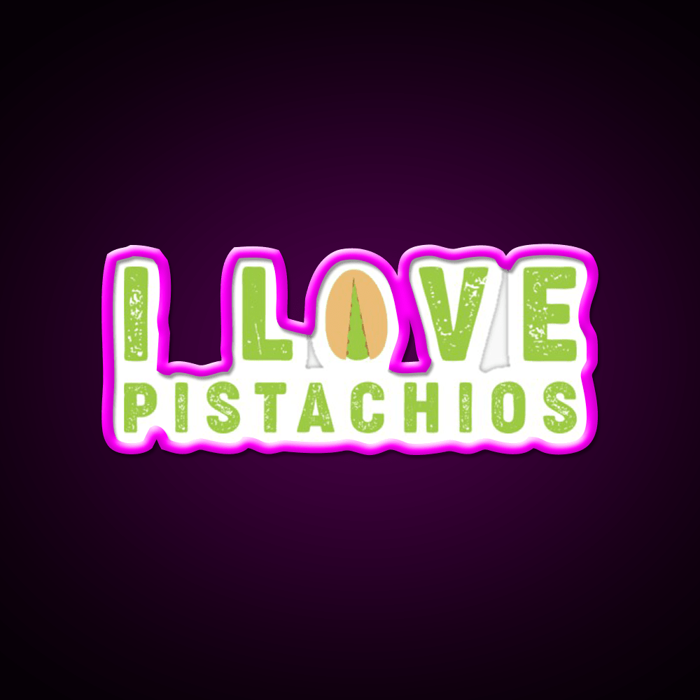 I Love Pistachios Taco Led Neon Sign Mexican Food Sign Rgb Color - Shineneon