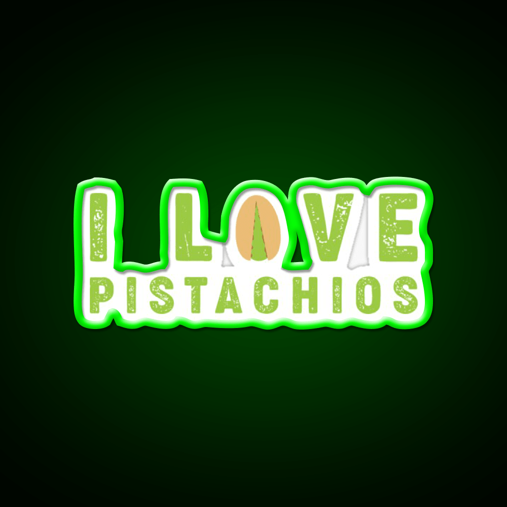 I Love Pistachios Taco Led Neon Sign Mexican Food Sign Rgb Color - Shineneon
