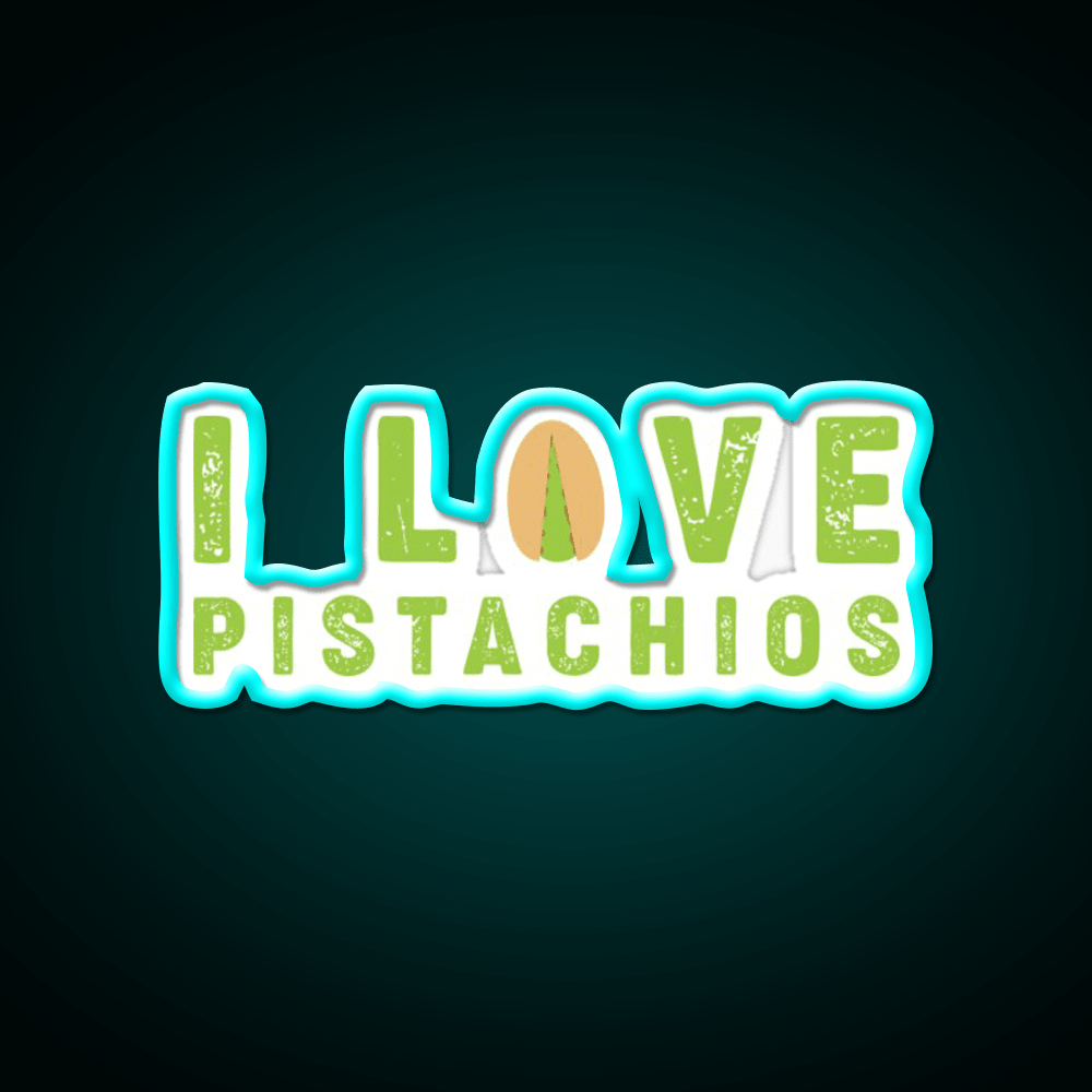I Love Pistachios Taco Led Neon Sign Mexican Food Sign Rgb Color - Shineneon