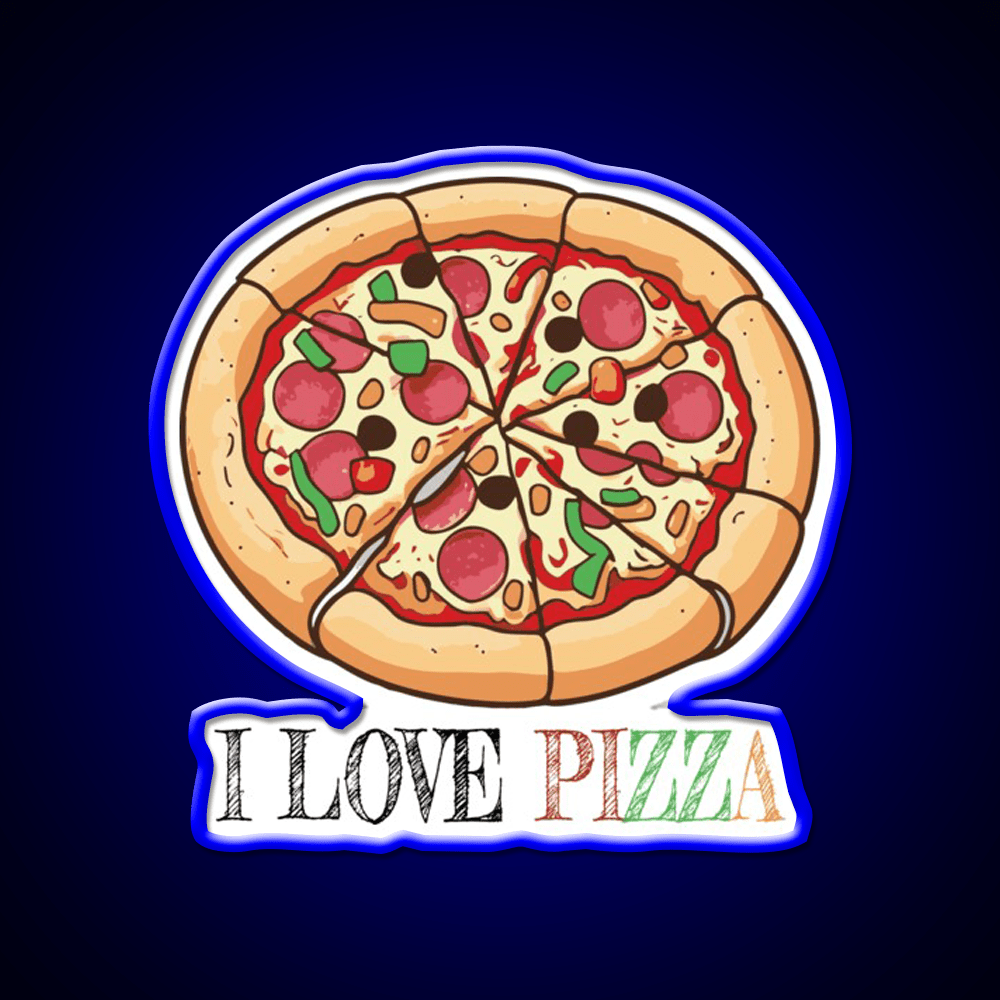 I Love Pizza Snack Food Led Neon Sign Rgb Color - Shineneon