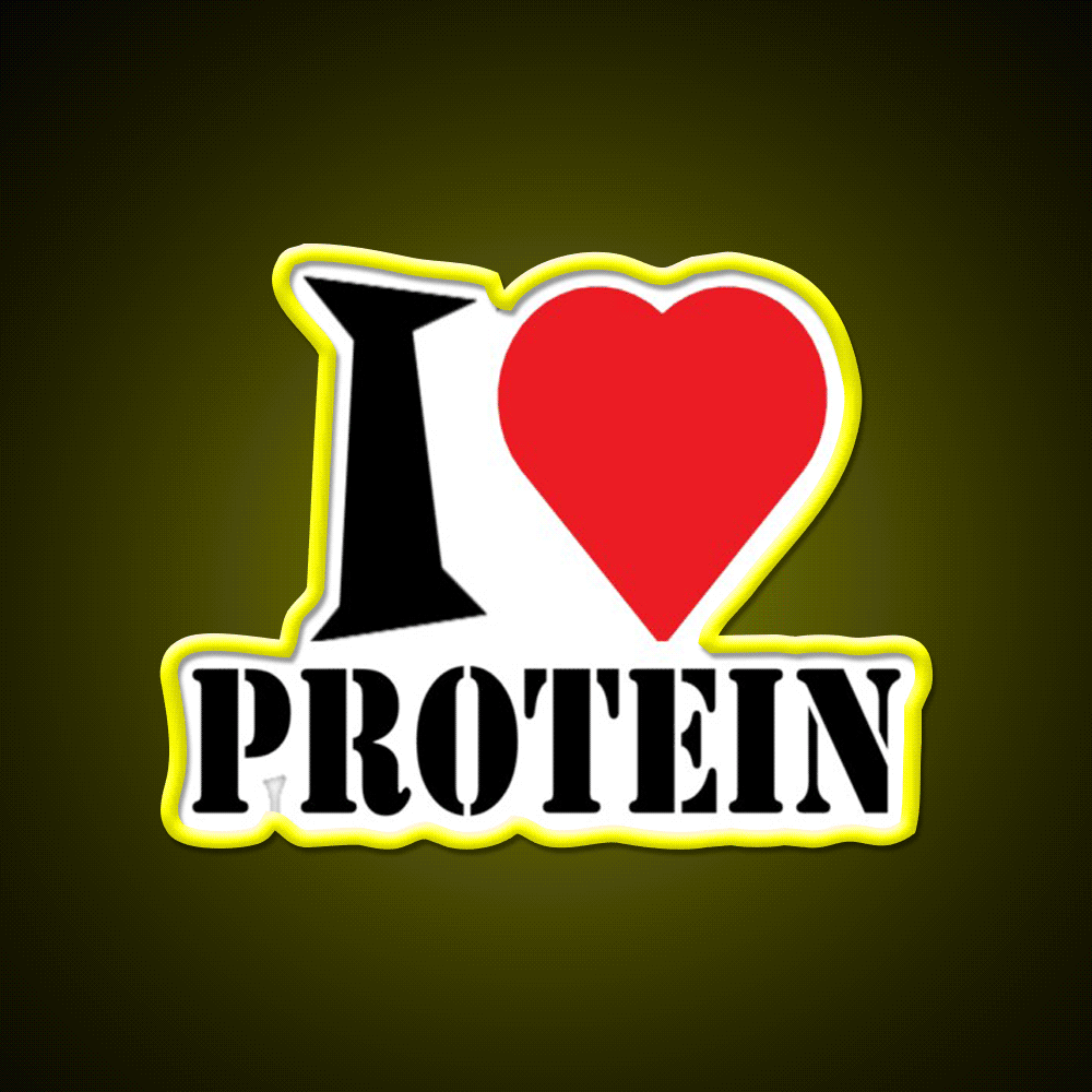 I Love Protein Gym Fitness Led Neon Sign Rgb Color