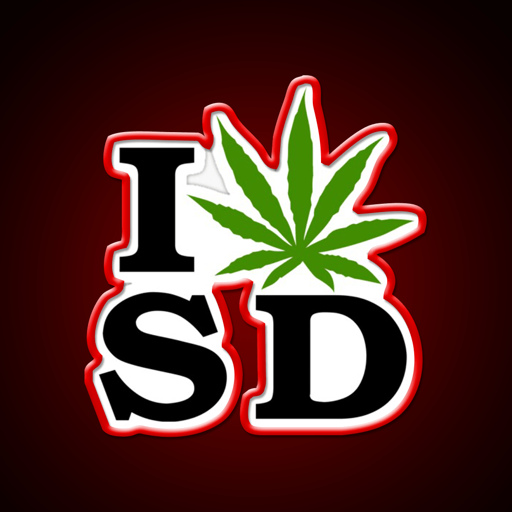 I Love South Dakota Weed Hemp Inspired Green Leaf Led Neon Sign Rgb Color - Shineneon