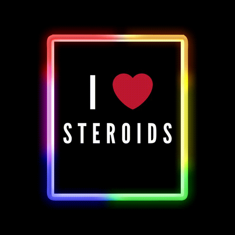 I Love Steroids Gym Fitness Led Neon Sign Rgb Color