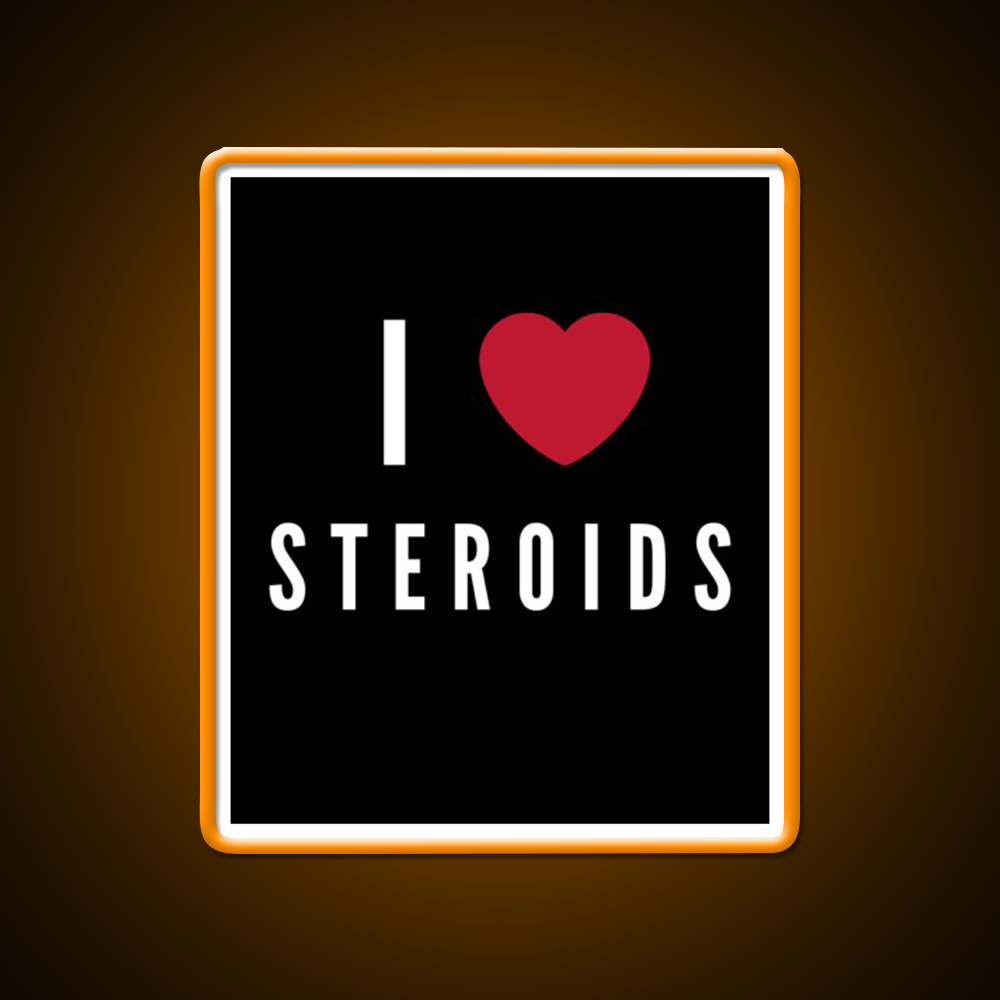 I Love Steroids Gym Fitness Led Neon Sign Rgb Color