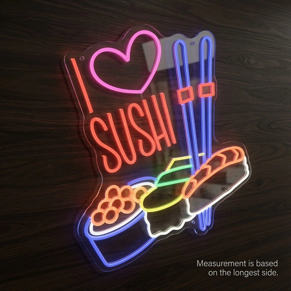 I Love Sushi LED Neon Sign - Shineneon
