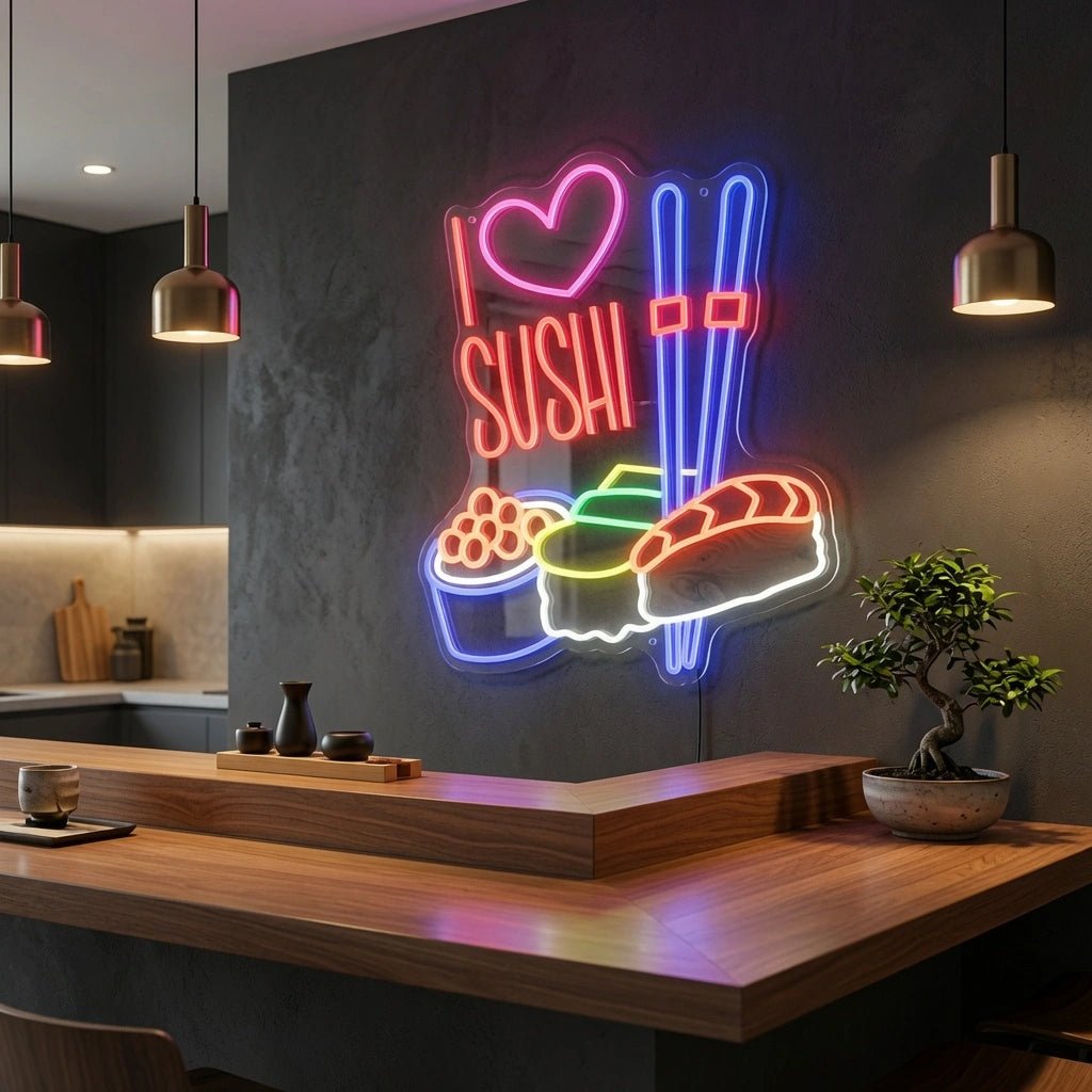 I Love Sushi LED Neon Sign - Shineneon