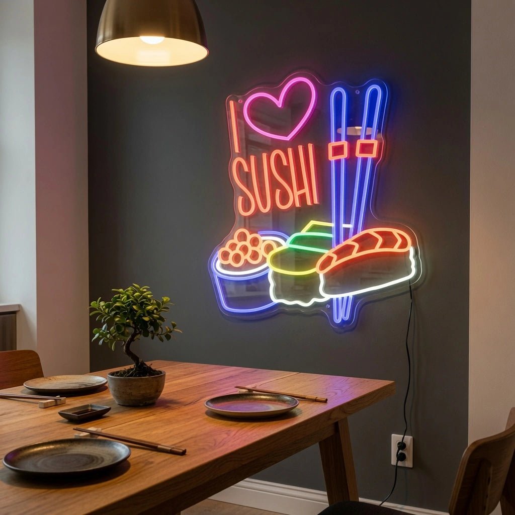 I Love Sushi LED Neon Sign - Shineneon