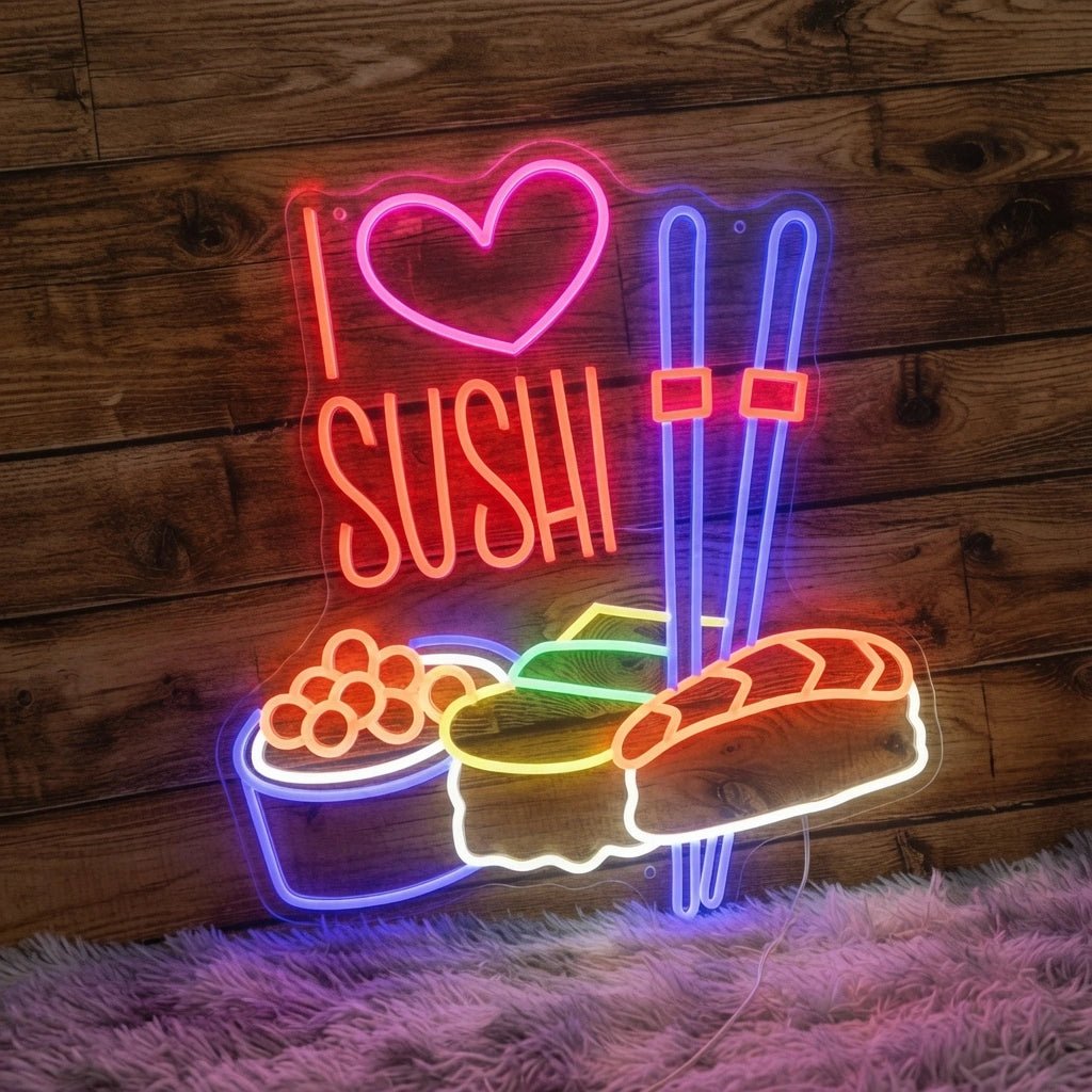 I Love Sushi LED Neon Sign - Shineneon