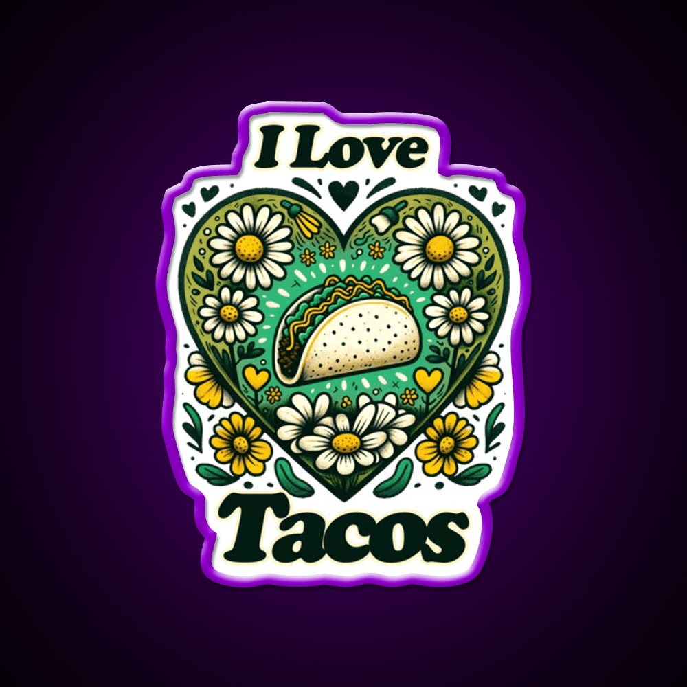 I Love Taco Led Neon Sign Mexican Food Sign Rgb Color - Shineneon