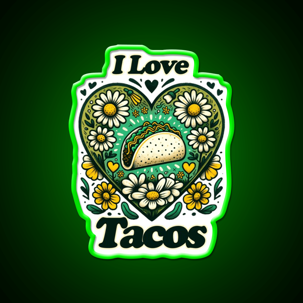 I Love Taco Led Neon Sign Mexican Food Sign Rgb Color - Shineneon