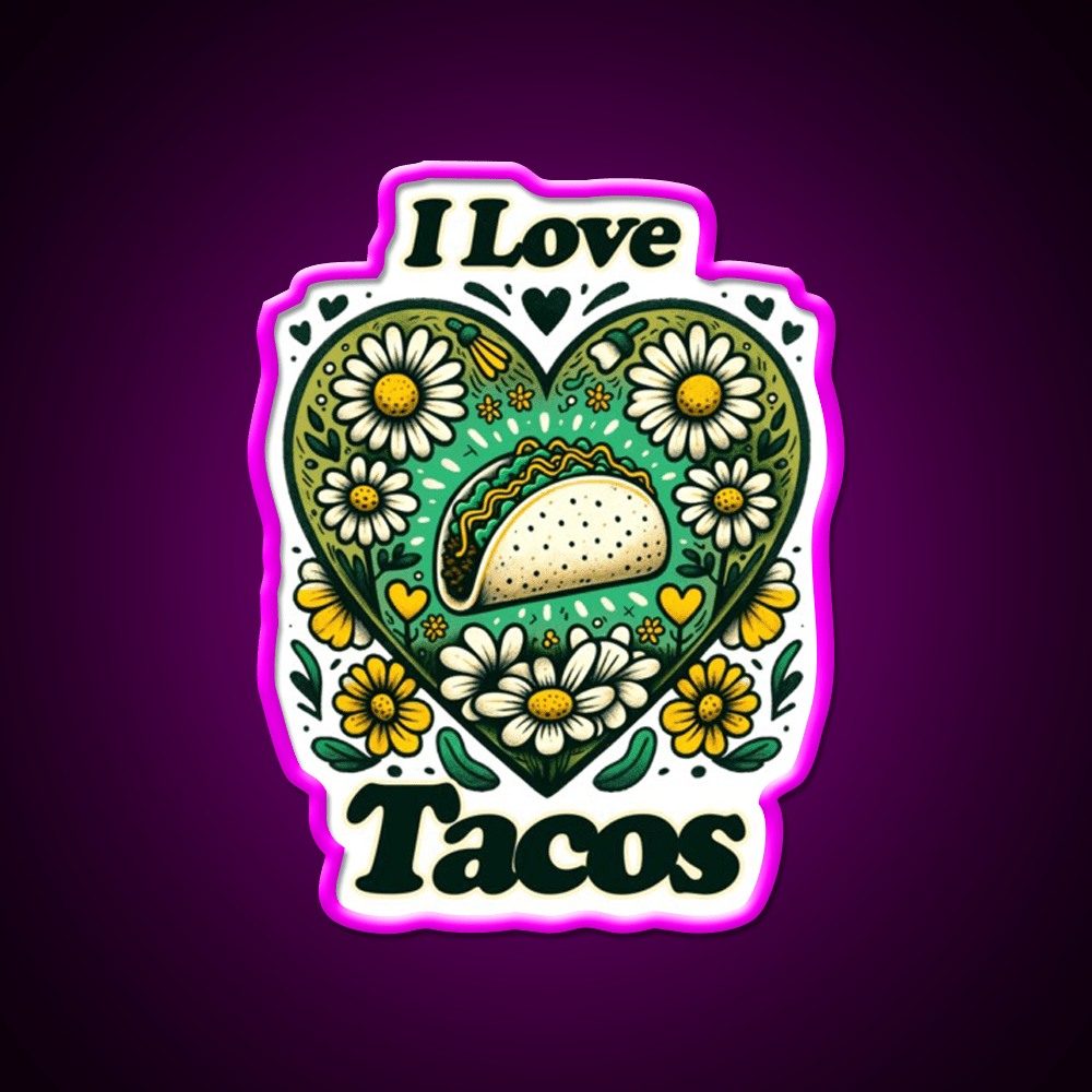 I Love Taco Led Neon Sign Mexican Food Sign Rgb Color - Shineneon