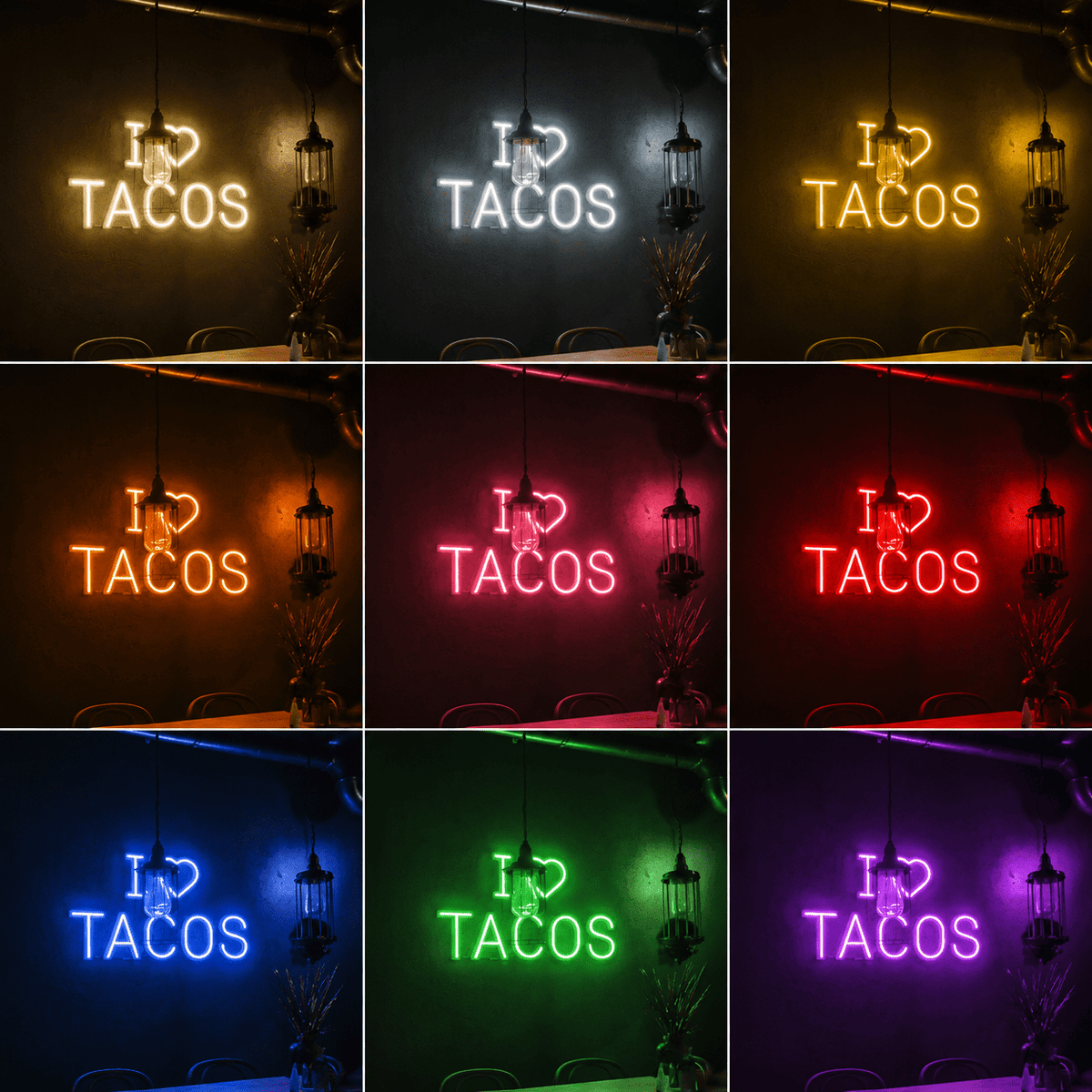 I Love Tacos LED Neon Sign - Shineneon