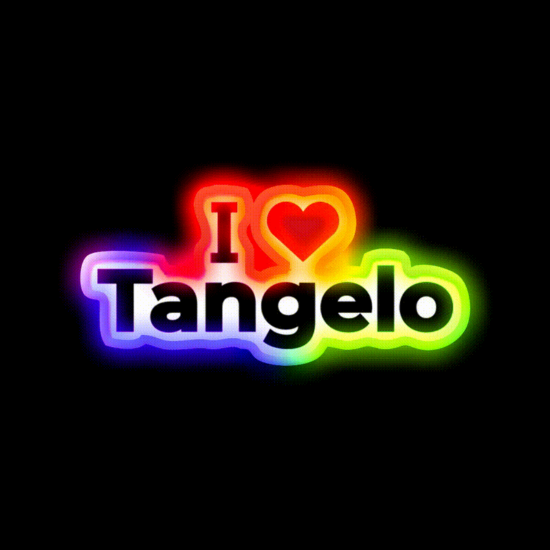 I Love Tangelo Snack Food Led Neon Sign Rgb Color - LED neon sign close-up detail