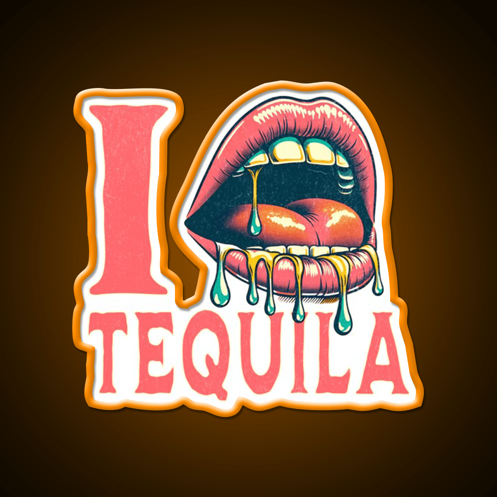 I Love Tequila Party Drink Tequila Led Neon Sign Bar Led Sign Rgb Color - Shineneon
