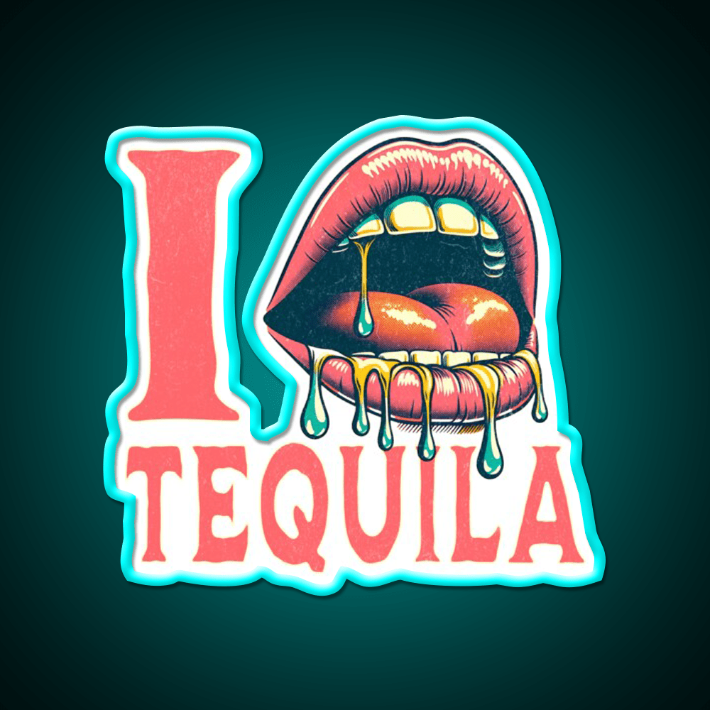 I Love Tequila Party Drink Tequila Led Neon Sign Bar Led Sign Rgb Color - Shineneon