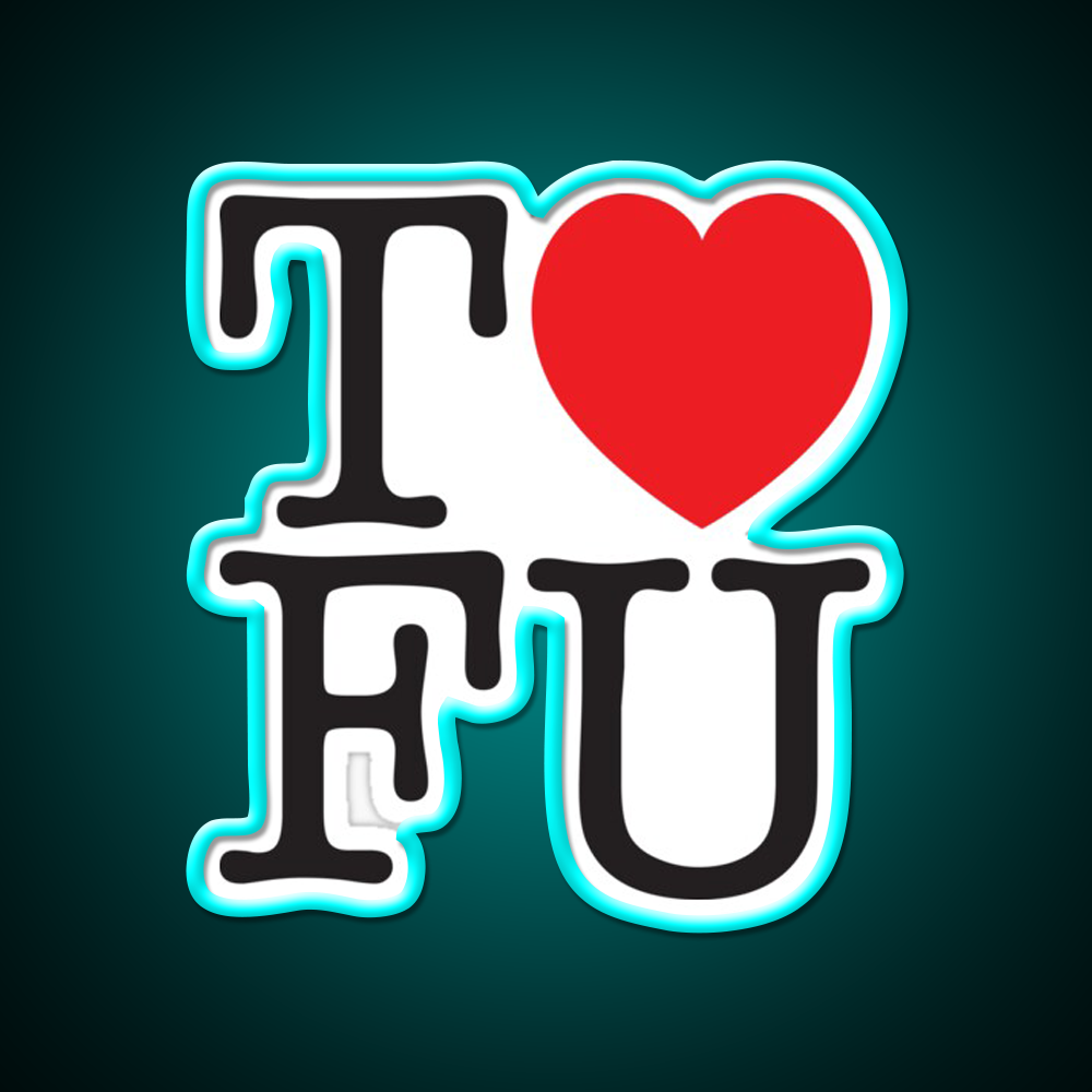 I Love Tofu Vegan Heart Gym Fitness Led Neon Sign Rgb Color