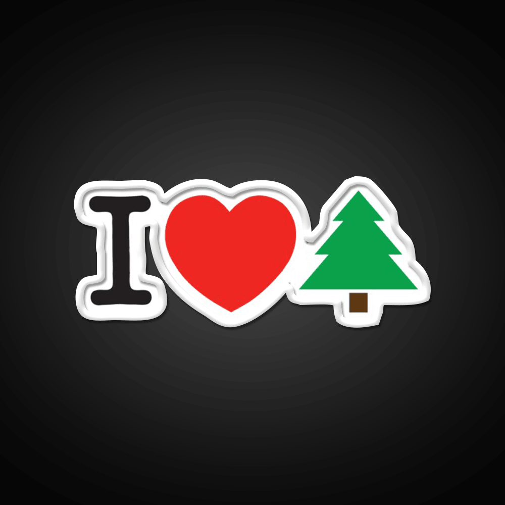 I Love Tree Hemp Inspired Green Leaf Led Neon Sign Rgb Color - Shineneon