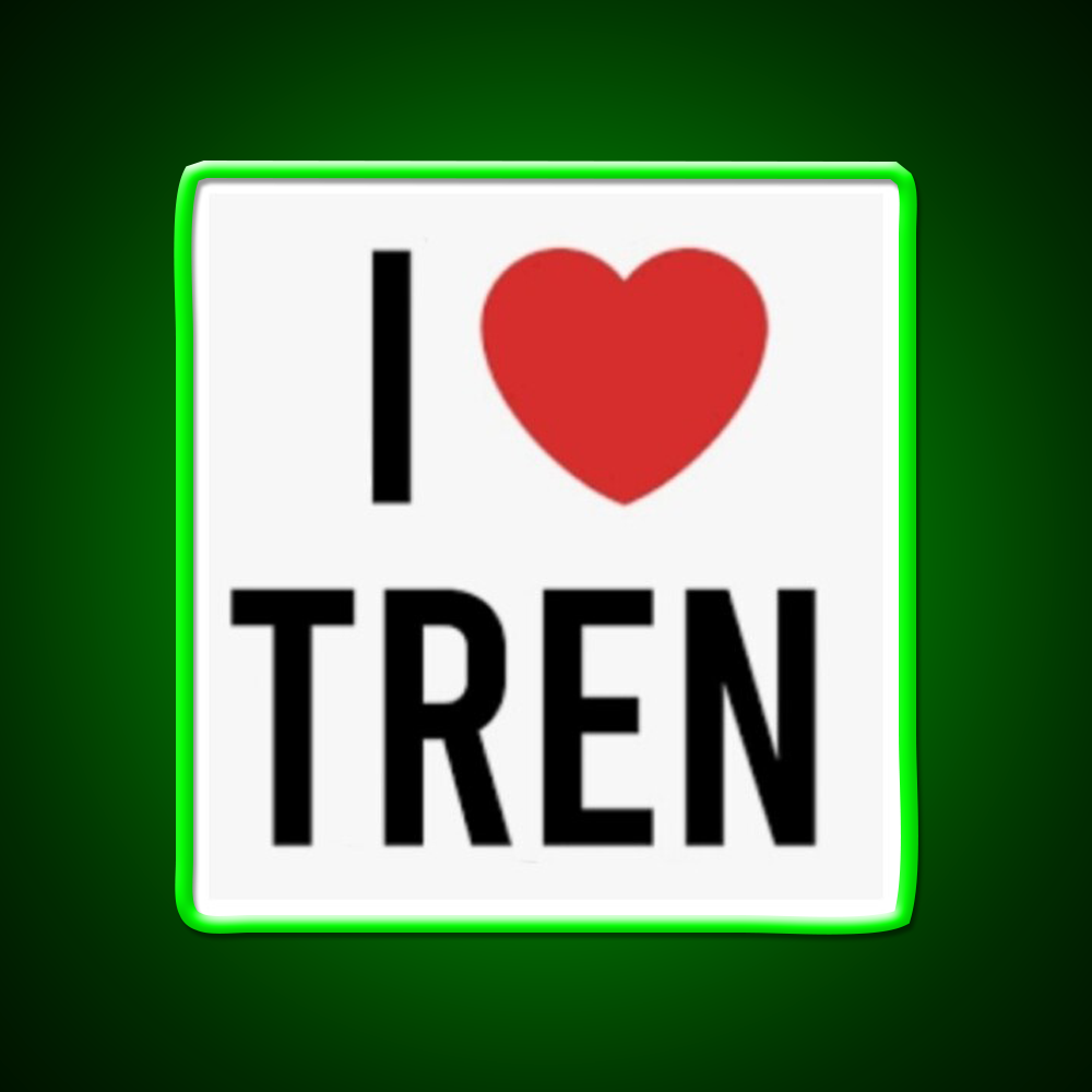 I Love Tren Steroids Bodybuilding Gym Fitness Led Neon Sign Rgb Color