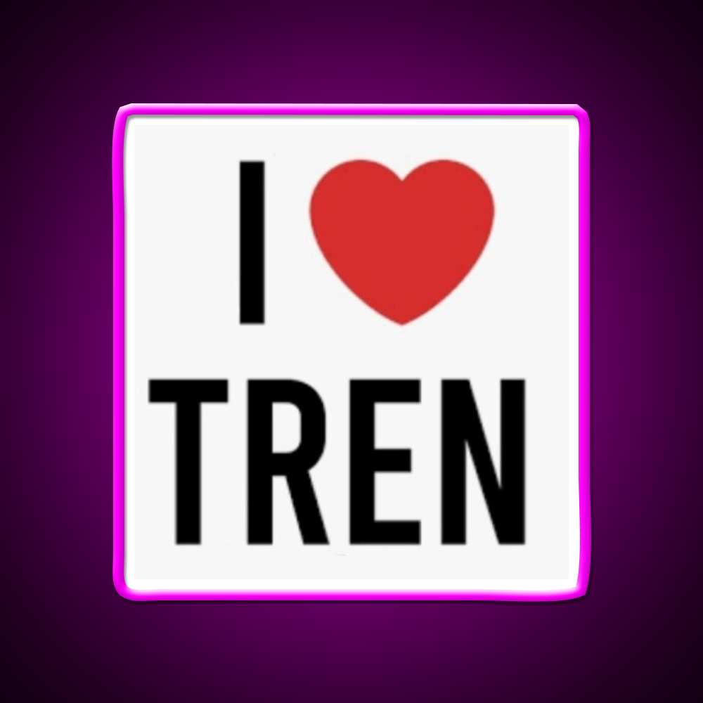 I Love Tren Steroids Bodybuilding Gym Fitness Led Neon Sign Rgb Color