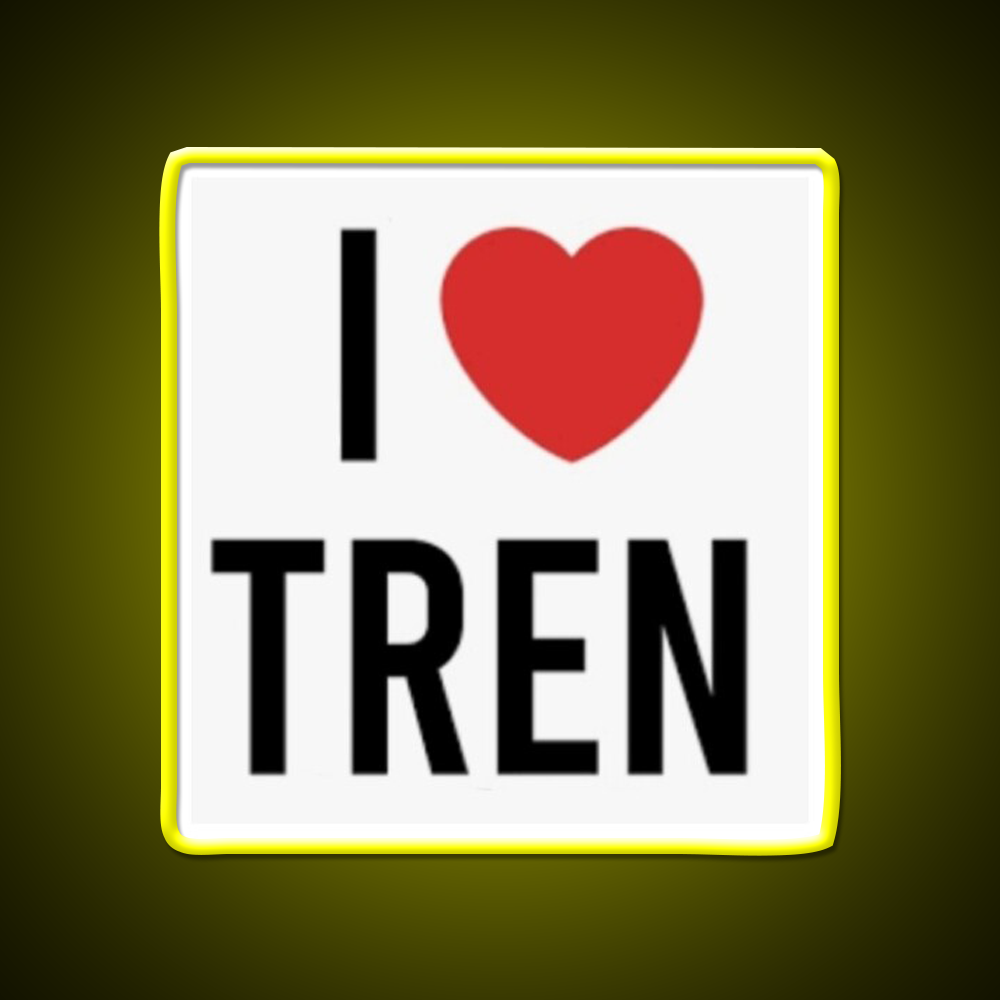 I Love Tren Steroids Bodybuilding Gym Fitness Led Neon Sign Rgb Color