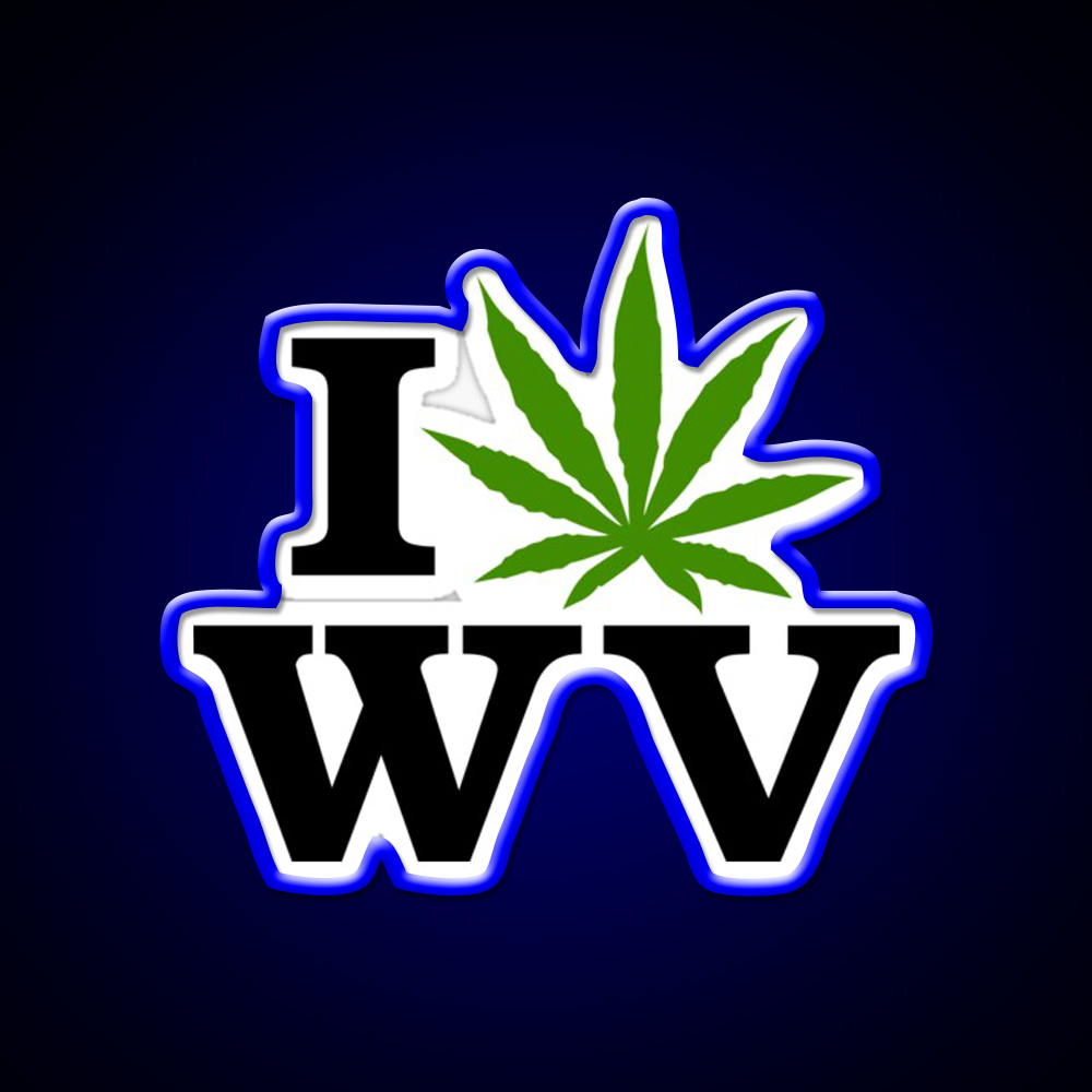 I Love West Virginia Weed Hemp Inspired Green Leaf Led Neon Sign Rgb Color - LED neon sign view 5
