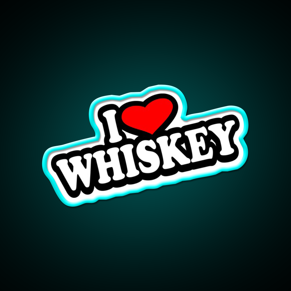 I Love Whiskey Drink Bar Led Neon Sign Rgb Color