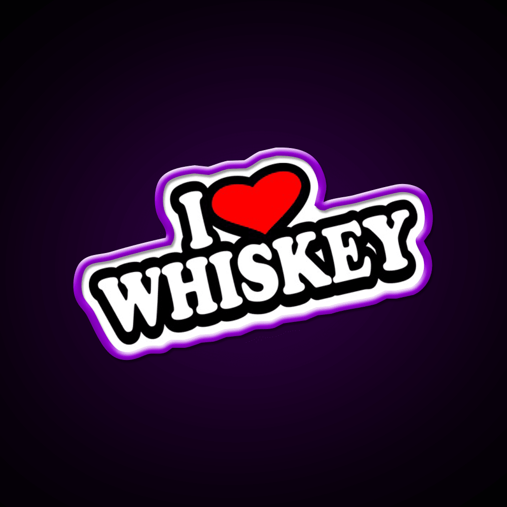 I Love Whiskey Drink Bar Led Neon Sign Rgb Color - Shineneon