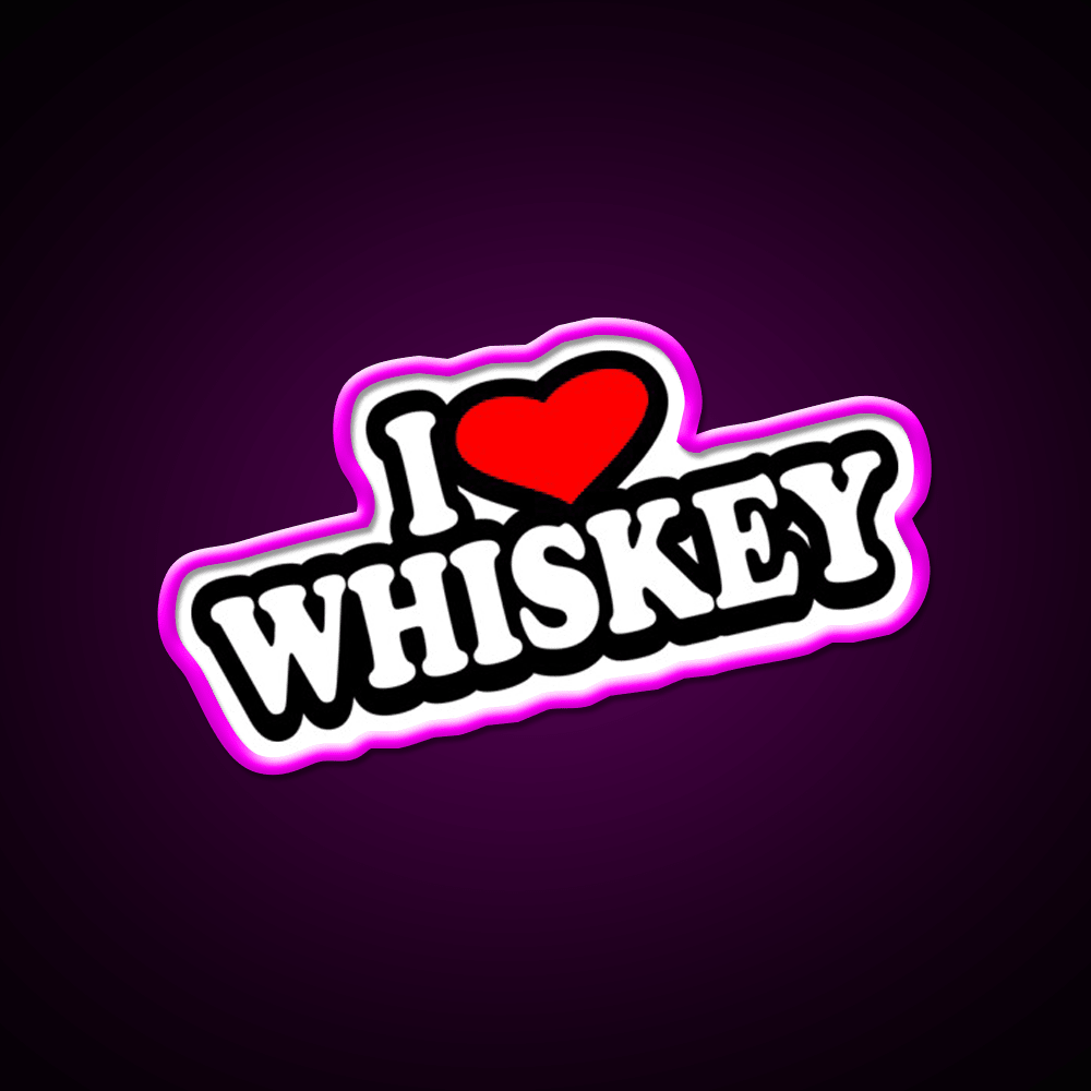 I Love Whiskey Drink Bar Led Neon Sign Rgb Color - Shineneon