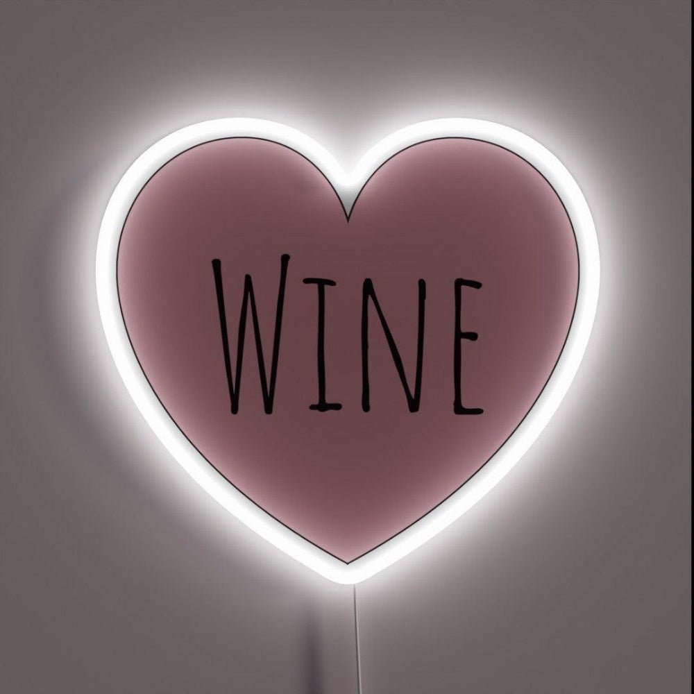 I Love Wine Heart Rgb Led Neon Sign Bar Decor - Shineneon