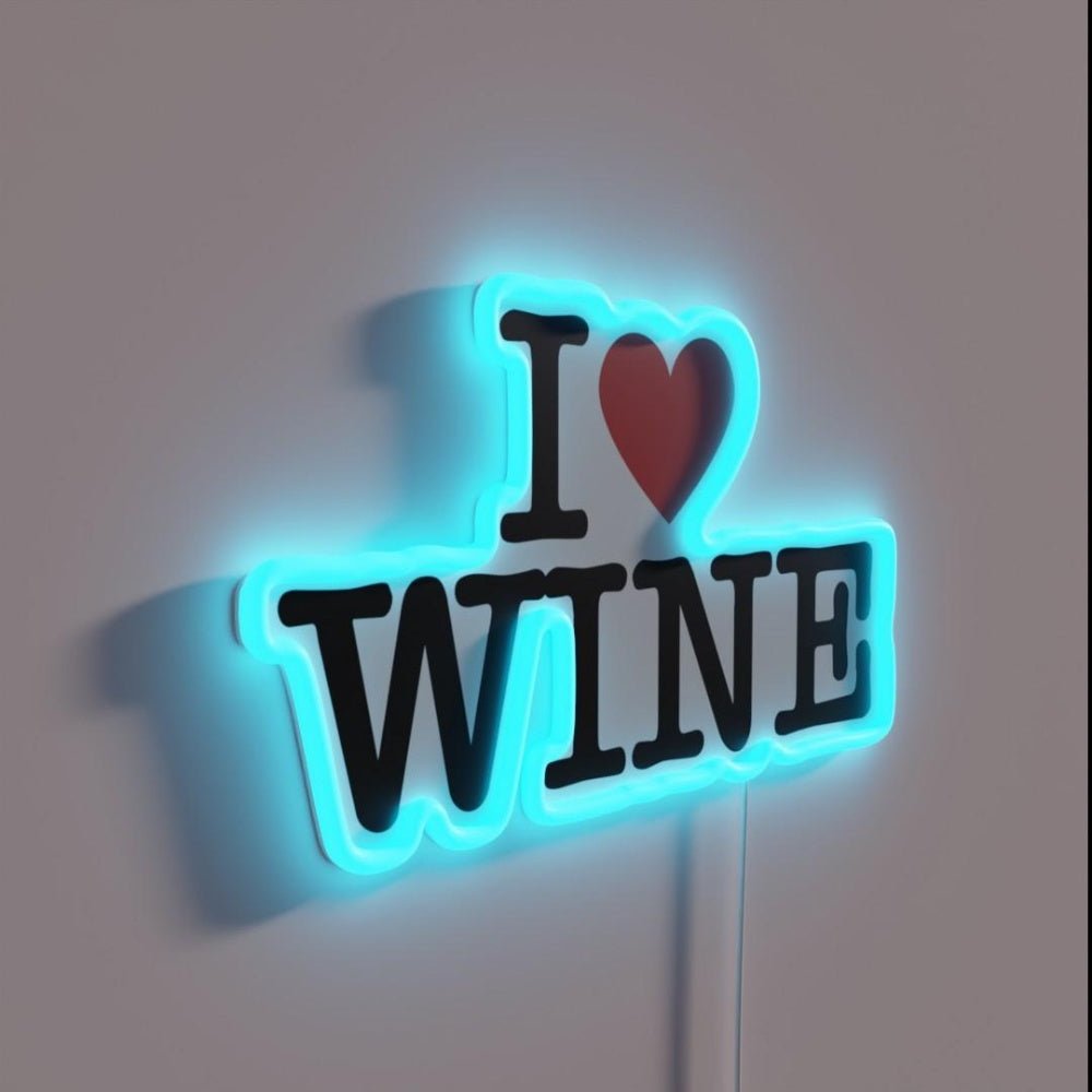 I Love Wine Rgb Led Neon Sign Bar Art - Shineneon