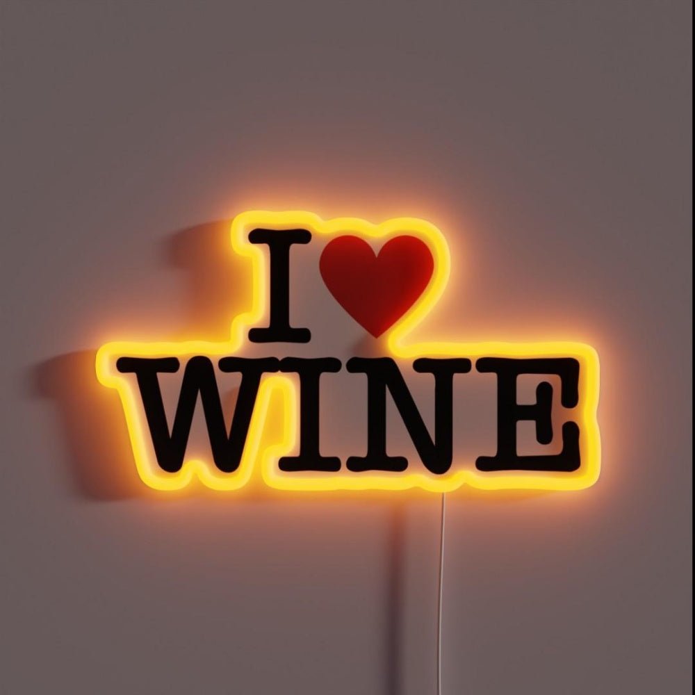 I Love Wine Rgb Led Neon Sign Bar Art - Shineneon