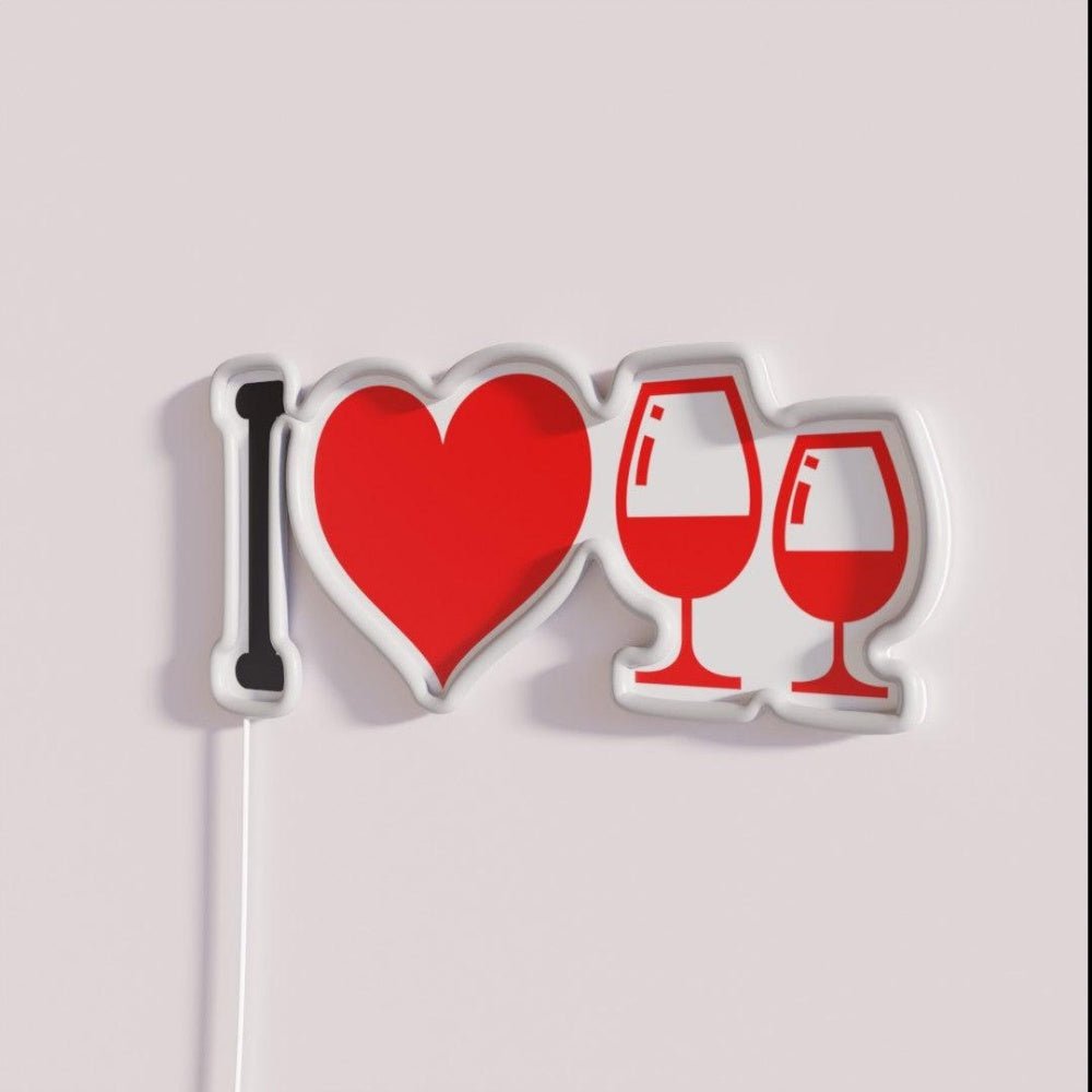 I Love Wine Rgb Led Neon Sign Bar Decor - Shineneon
