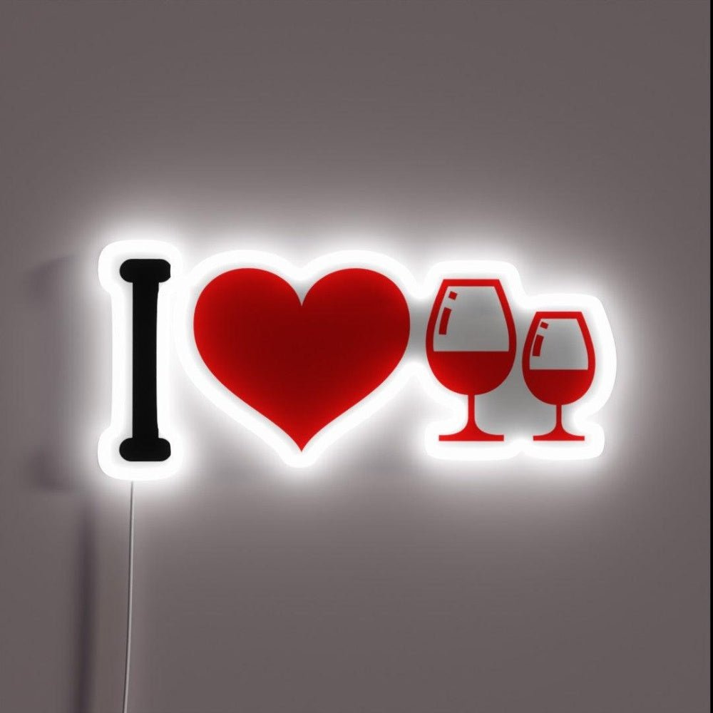 I Love Wine Rgb Led Neon Sign Bar Decor - Shineneon