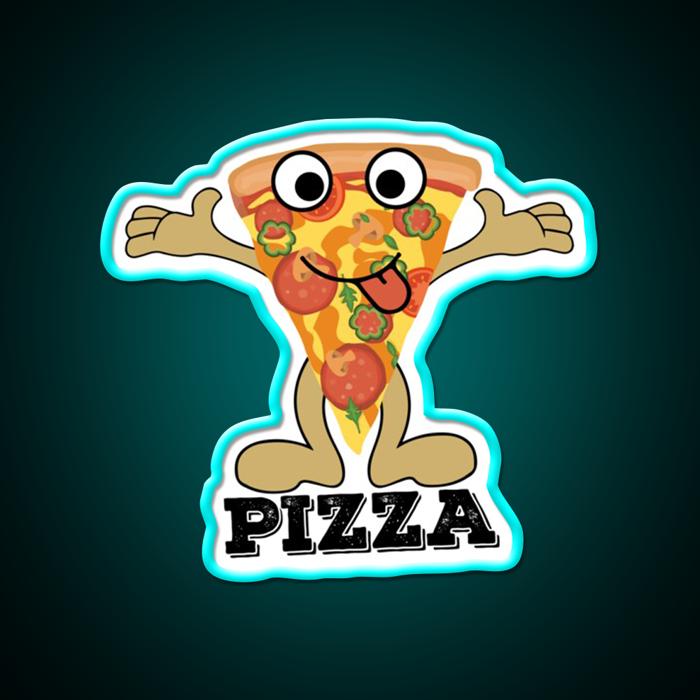 I Love With Pizza Love Fast Food Peace Led Neon Sign For Burger Place Rgb Color