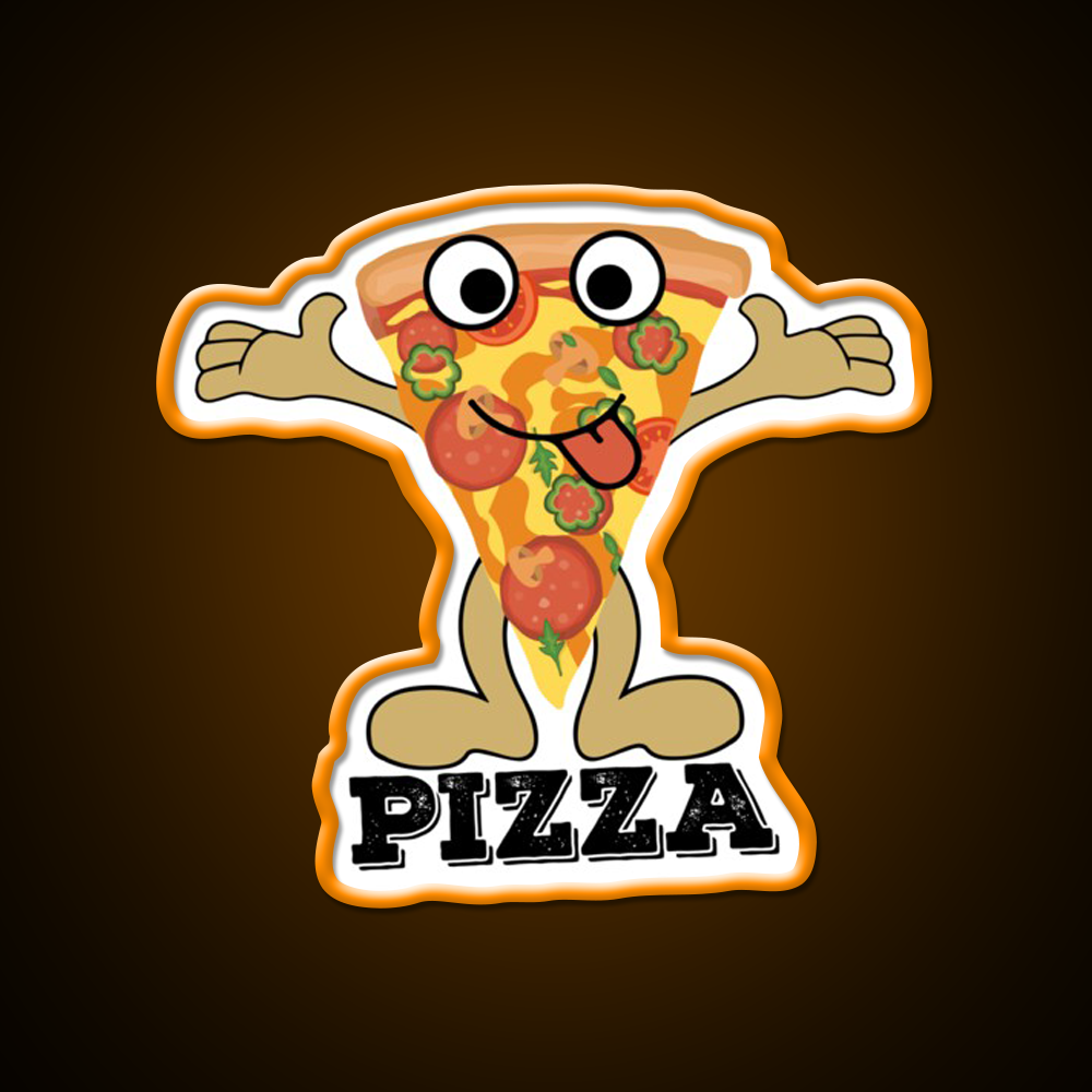 I Love With Pizza Love Fast Food Peace Led Neon Sign For Burger Place Rgb Color