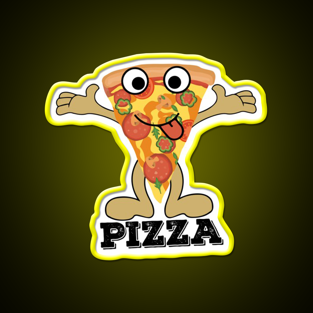 I Love With Pizza Love Fast Food Peace Led Neon Sign For Burger Place Rgb Color