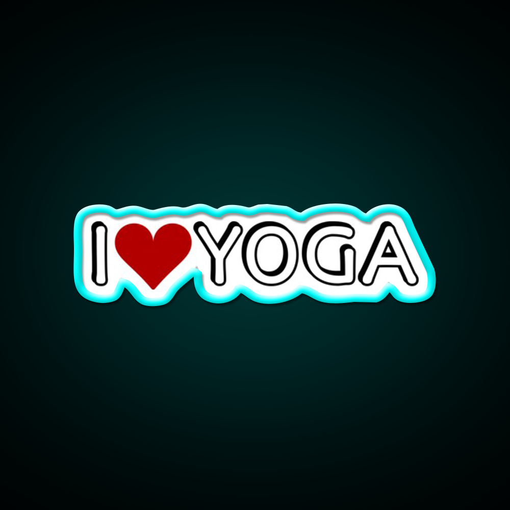I Love Yoga Led Neon Sign For Wellness Space Rgb Color